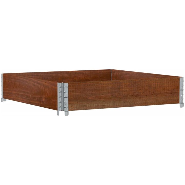 Odlingslåda brun 100x100 cm massiv furu vidaXL 100 x 100 x 21.5 cm – bild 5