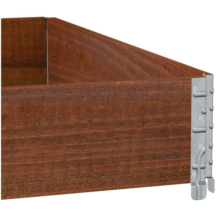Odlingslåda brun 100x100 cm massiv furu vidaXL 100 x 100 x 21.5 cm – bild 7