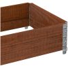 Odlingslåda brun 100x50 cm massiv furu vidaXL 100 x 50 x 21.5 cm – miniatyr 7