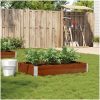 Odlingslåda brun 120x80 cm massiv furu vidaXL 120 x 80 x 21.5 cm – miniatyr 1