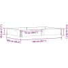 Odlingslåda brun 150x100 cm massiv furu vidaXL 150 x 100 x 21.5 cm – miniatyr 7