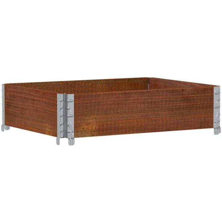 Odlingslåda brun 80x60 cm massiv furu vidaXL 80 x 60 x 21.5 cm – bild 2