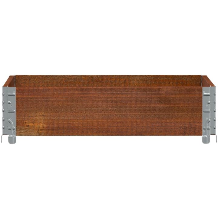 Odlingslåda brun 80x60 cm massiv furu vidaXL 80 x 60 x 21.5 cm – bild 3