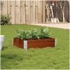 Odlingslåda brun 80x60 cm massiv furu vidaXL 80 x 60 x 21.5 cm – miniatyr 1