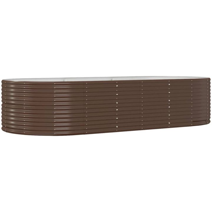 Odlingslåda brun galvaniserat stål vidaXL 291 x 140 x 68 cm – bild 2