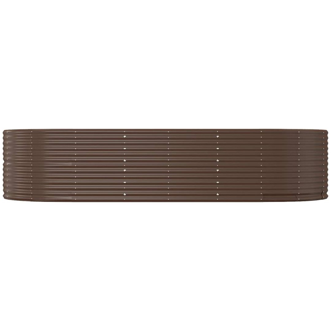 Odlingslåda brun galvaniserat stål vidaXL 291 x 140 x 68 cm – bild 3
