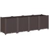 Odlingslåda brun PP vidaXL 160 x 40 x 53 cm – miniatyr 2