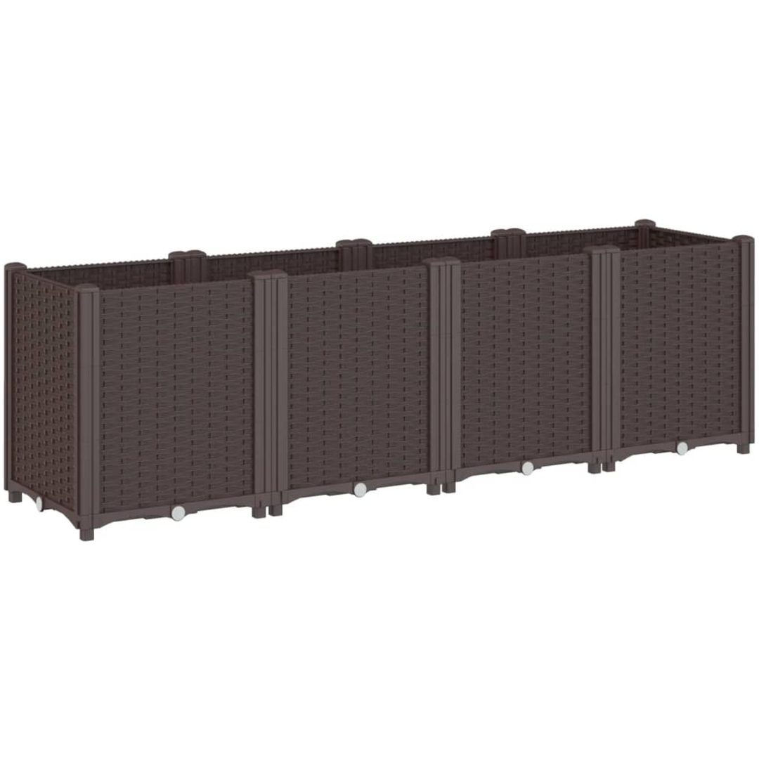 Odlingslåda brun PP vidaXL 160 x 40 x 53 cm – bild 2