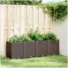 Odlingslåda brun PP vidaXL 160 x 40 x 53 cm – miniatyr 1