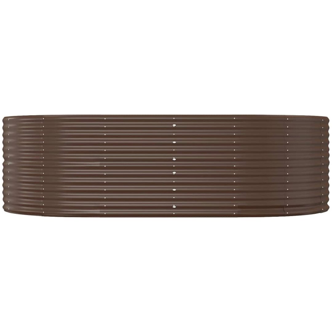 Odlingslåda brun pulverlackerat stål vidaXL 212 x 140 x 68 cm – bild 3