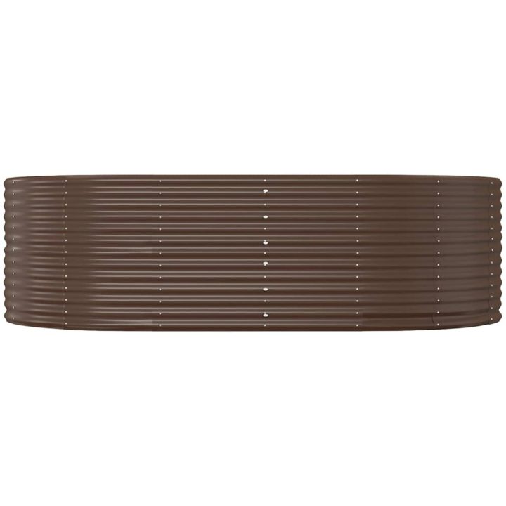 Odlingslåda brun pulverlackerat stål vidaXL 212 x 140 x 68 cm – bild 3