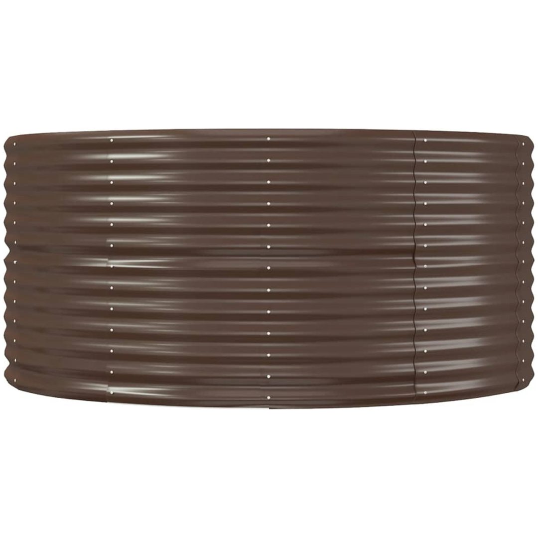 Odlingslåda brun pulverlackerat stål vidaXL 212 x 140 x 68 cm – bild 4