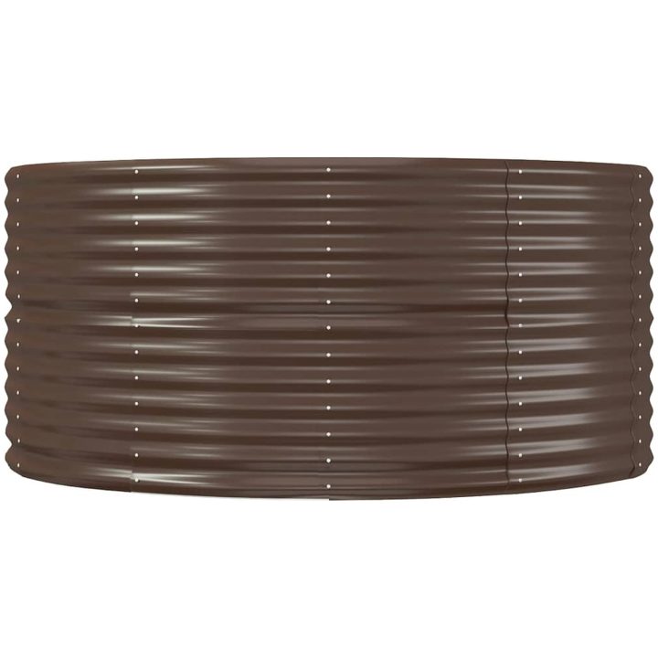 Odlingslåda brun pulverlackerat stål vidaXL 212 x 140 x 68 cm – bild 4