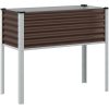 Odlingslåda brun stål vidaXL 100 x 41 x 90 cm – miniatyr 2