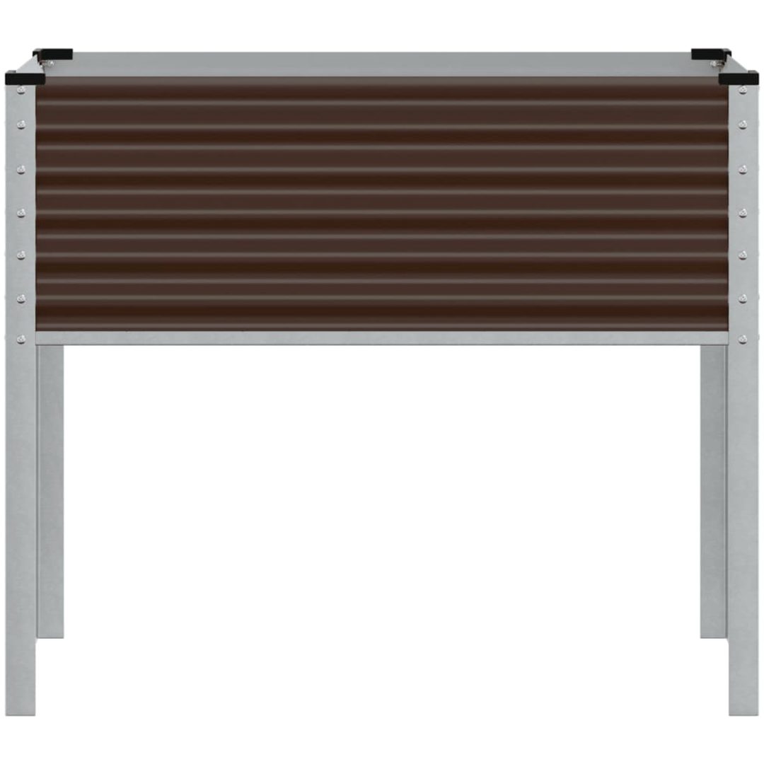 Odlingslåda brun stål vidaXL 100 x 41 x 90 cm – bild 4