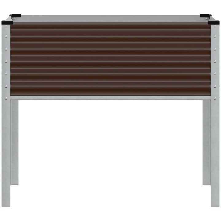 Odlingslåda brun stål vidaXL 100 x 41 x 90 cm – bild 4