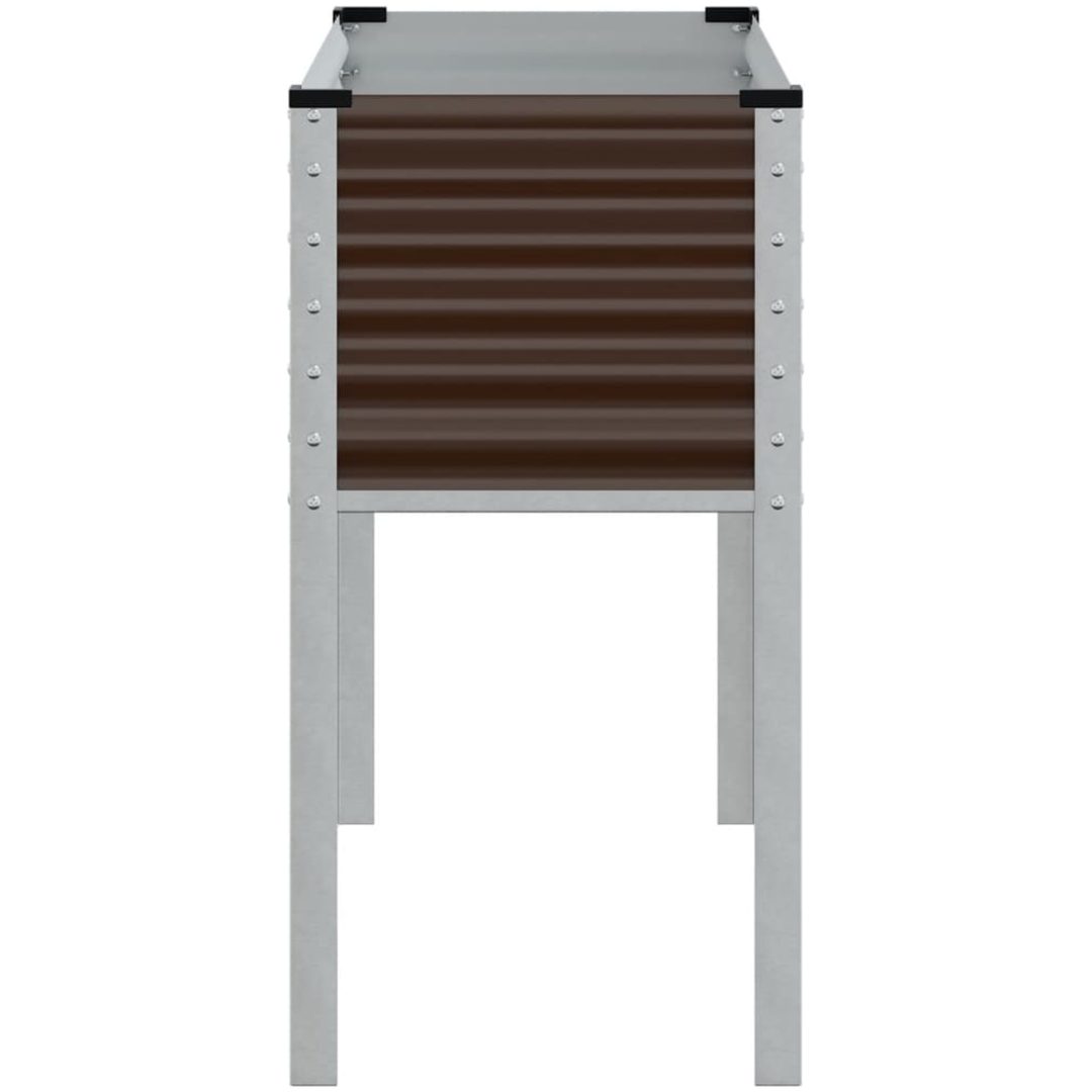 Odlingslåda brun stål vidaXL 100 x 41 x 90 cm – bild 5