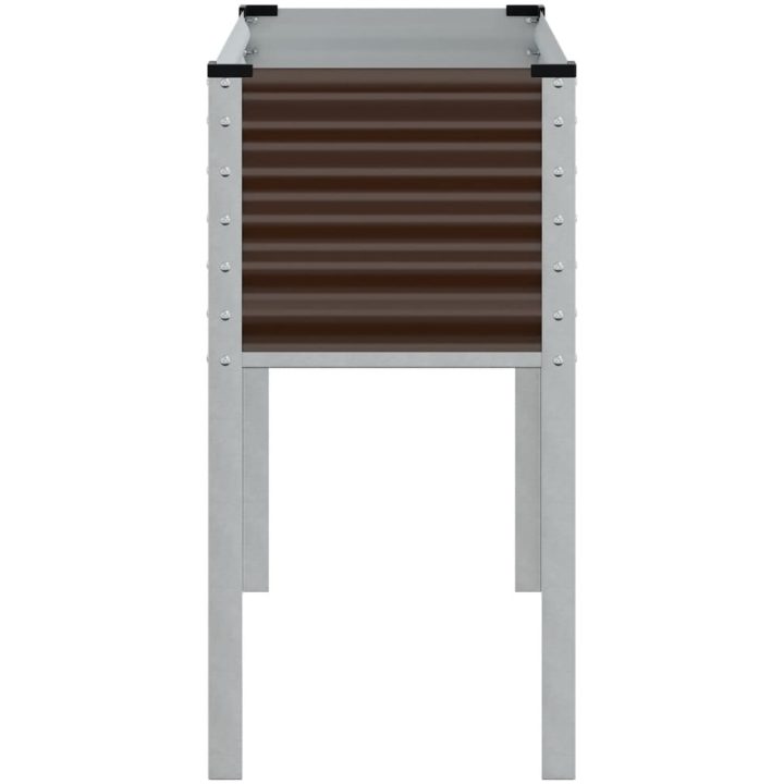 Odlingslåda brun stål vidaXL 100 x 41 x 90 cm – bild 5