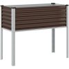 Odlingslåda brun stål vidaXL 100 x 41 x 90 cm – miniatyr 6