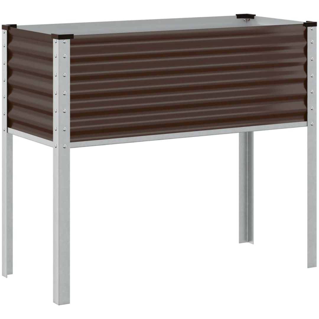 Odlingslåda brun stål vidaXL 100 x 41 x 90 cm – bild 6