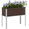 Odlingslåda brun stål vidaXL 100 x 41 x 90 cm – miniatyr 1