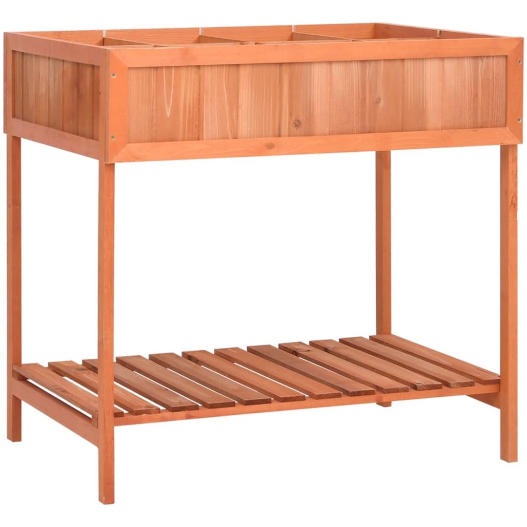 Odlingslåda för örter 80x60x80 cm massivt granträ vidaXL – bild 2
