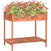 Odlingslåda för örter 80x60x80 cm massivt granträ vidaXL – miniatyr 1