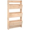 Odlingslåda för vägg 3 nivåer 60x18,5x110 cm massiv furu vidaXL – miniatyr 2
