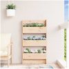 Odlingslåda för vägg 3 nivåer 60x18,5x110 cm massiv furu vidaXL – miniatyr 3