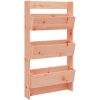 Odlingslåda för vägg 3 nivåer 60x18,5x110 cm massivt douglasträ vidaXL – miniatyr 2