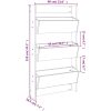 Odlingslåda för vägg 3 nivåer 60x18,5x110 cm massivt douglasträ vidaXL – miniatyr 9