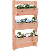 Odlingslåda för vägg 3 nivåer 60x18,5x110 cm massivt douglasträ vidaXL