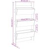 Odlingslåda för vägg 3 nivåer 60x18,5x110 cm svart massiv furu vidaXL – miniatyr 9