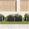 Odlingslåda galvaniserat stål antracit vidaXL 160 x 80 x 45 cm – miniatyr 3