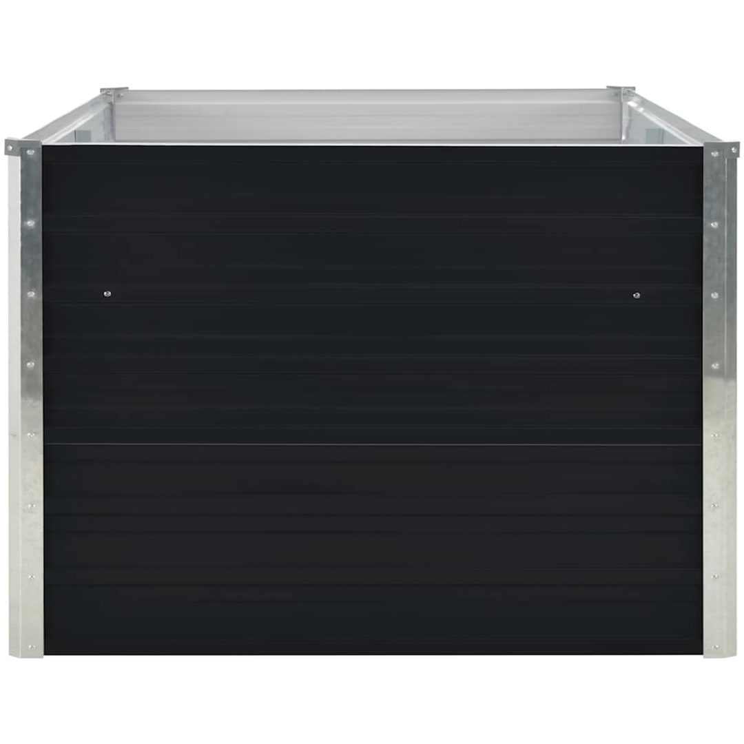 Odlingslåda galvaniserat stål antracit vidaXL 160 x 80 x 45 cm – bild 4
