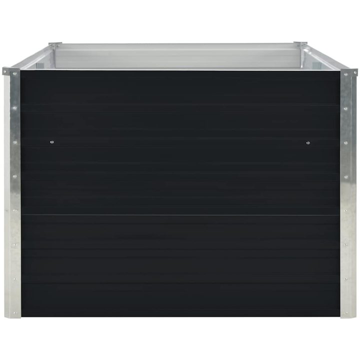 Odlingslåda galvaniserat stål antracit vidaXL 160 x 80 x 45 cm – bild 4