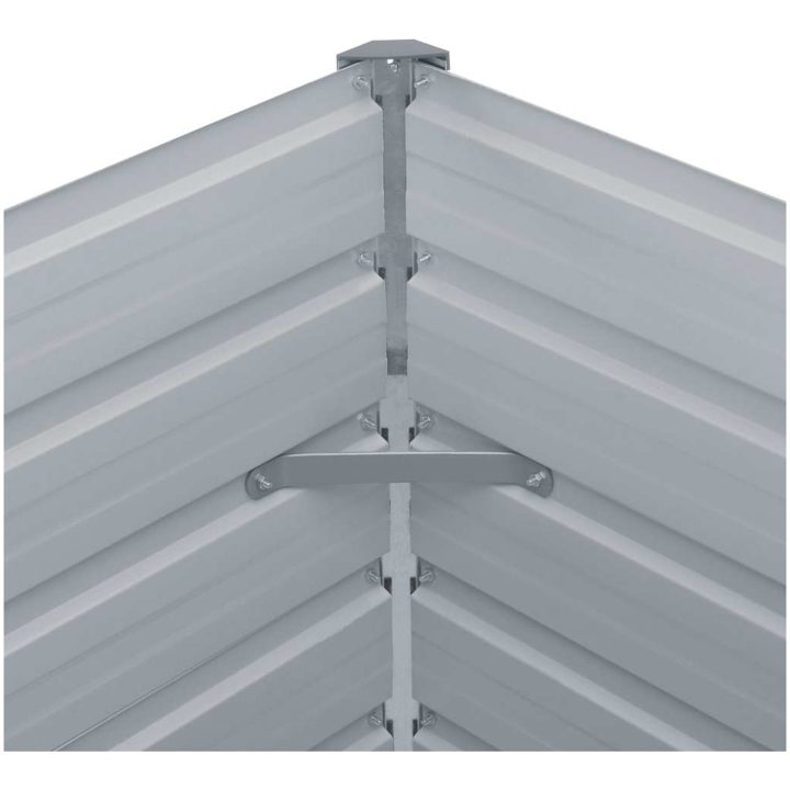 Odlingslåda galvaniserat stål antracit vidaXL 160 x 80 x 45 cm – bild 6