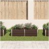 Odlingslåda galvaniserat stål brun vidaXL 160 x 80 x 45 cm – miniatyr 3