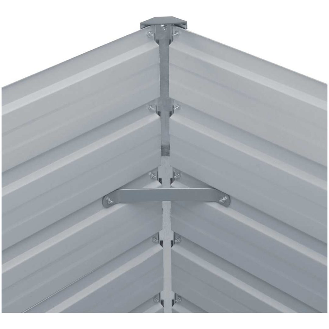 Odlingslåda galvaniserat stål brun vidaXL 160 x 80 x 45 cm – bild 6