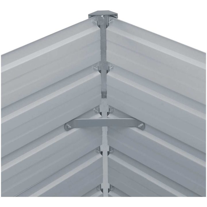 Odlingslåda galvaniserat stål brun vidaXL 160 x 80 x 45 cm – bild 6