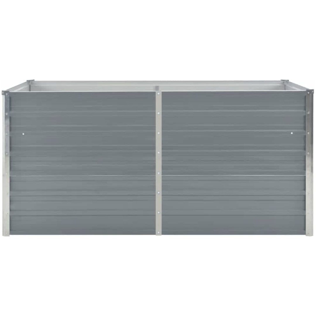 Odlingslåda galvaniserat stål grå vidaXL 160 x 80 x 45 cm – bild 3