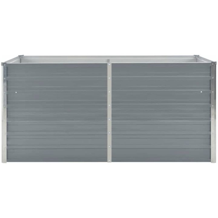 Odlingslåda galvaniserat stål grå vidaXL 160 x 80 x 45 cm – bild 3