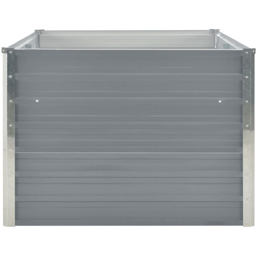 Odlingslåda galvaniserat stål grå vidaXL 160 x 80 x 45 cm – bild 4