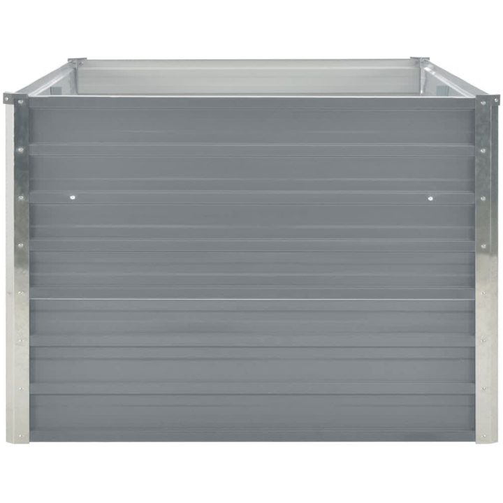 Odlingslåda galvaniserat stål grå vidaXL 160 x 80 x 45 cm – bild 4