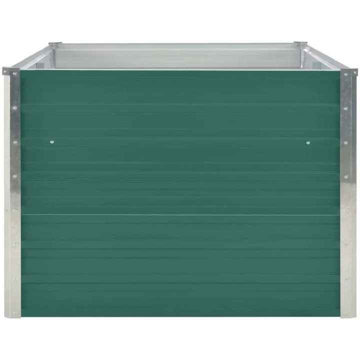 Odlingslåda galvaniserat stål grön vidaXL 160 x 80 x 45 cm – bild 3