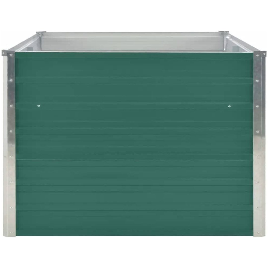 Odlingslåda galvaniserat stål grön vidaXL 160 x 80 x 45 cm – bild 4