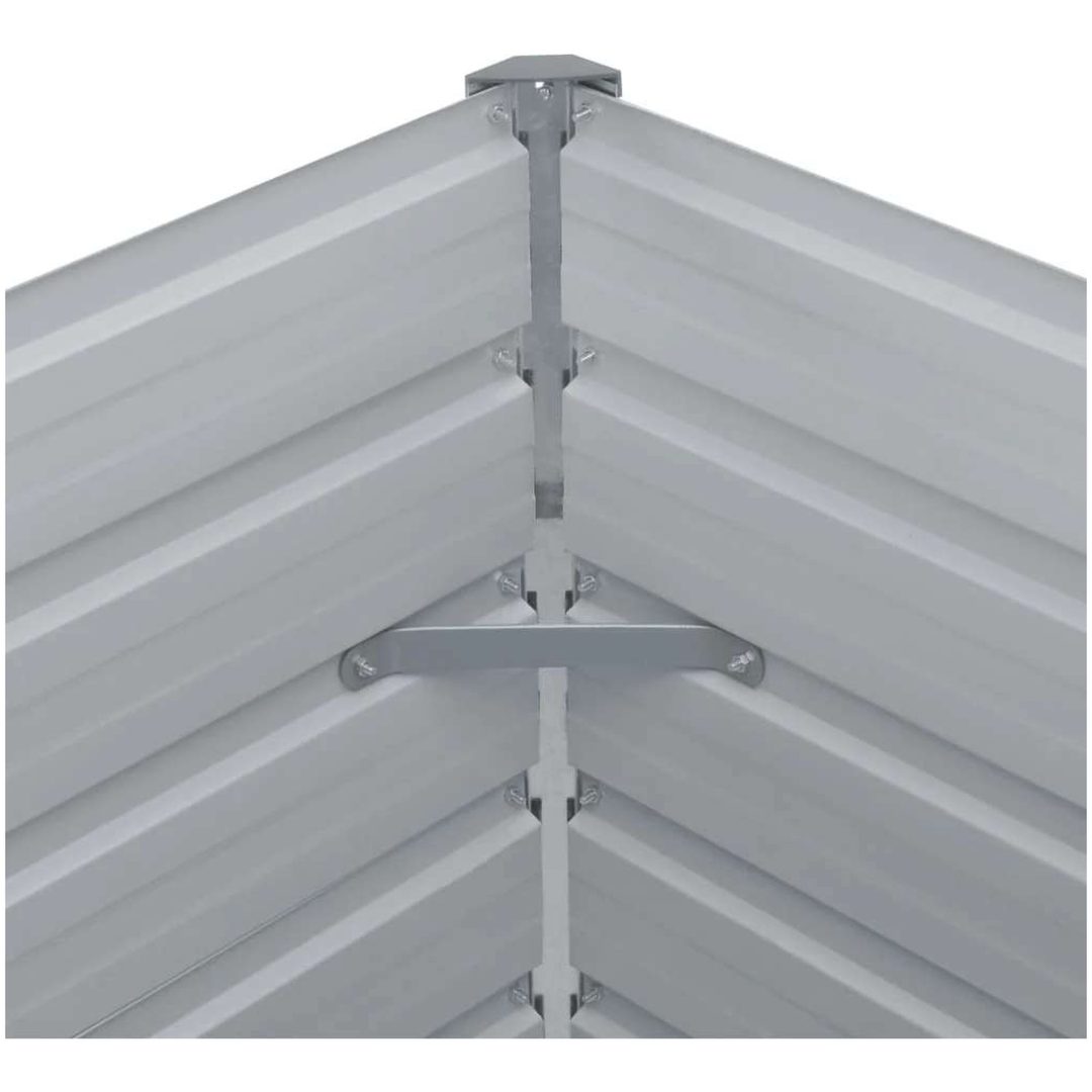 Odlingslåda galvaniserat stål grön vidaXL 160 x 80 x 45 cm – bild 6