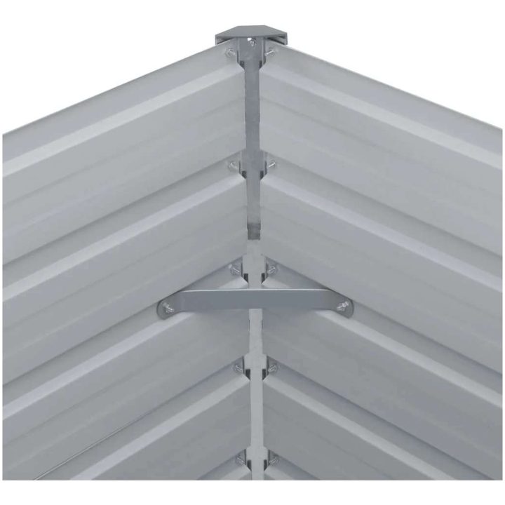 Odlingslåda galvaniserat stål grön vidaXL 160 x 80 x 45 cm – bild 6