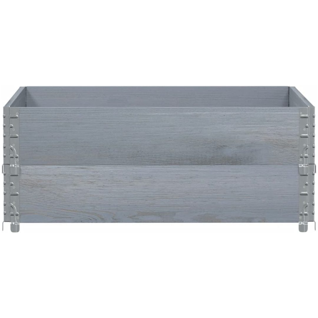 Odlingslåda grå 100x100 cm massiv furu vidaXL 100 x 100 x 41 cm – bild 2