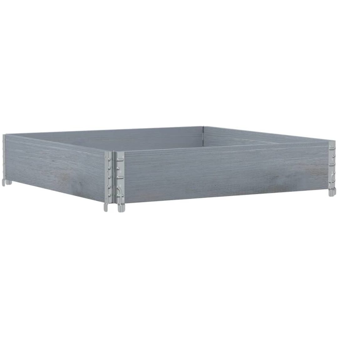 Odlingslåda grå 100x100 cm massivt furuträ vidaXL 100 x 100 x 21.5 cm – bild 2